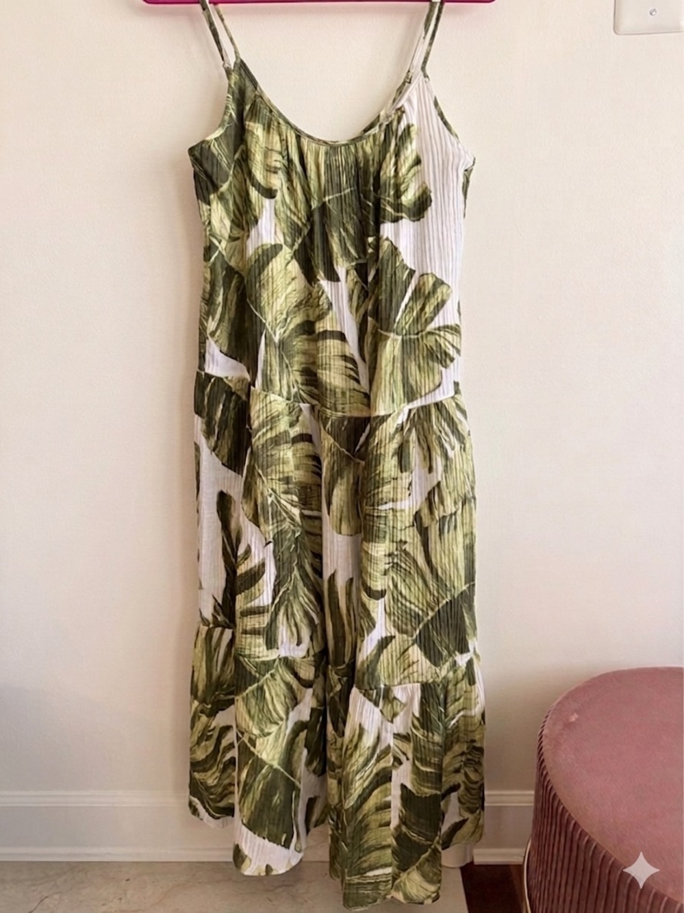 H&M Olive Green Tropical Maxi Dress